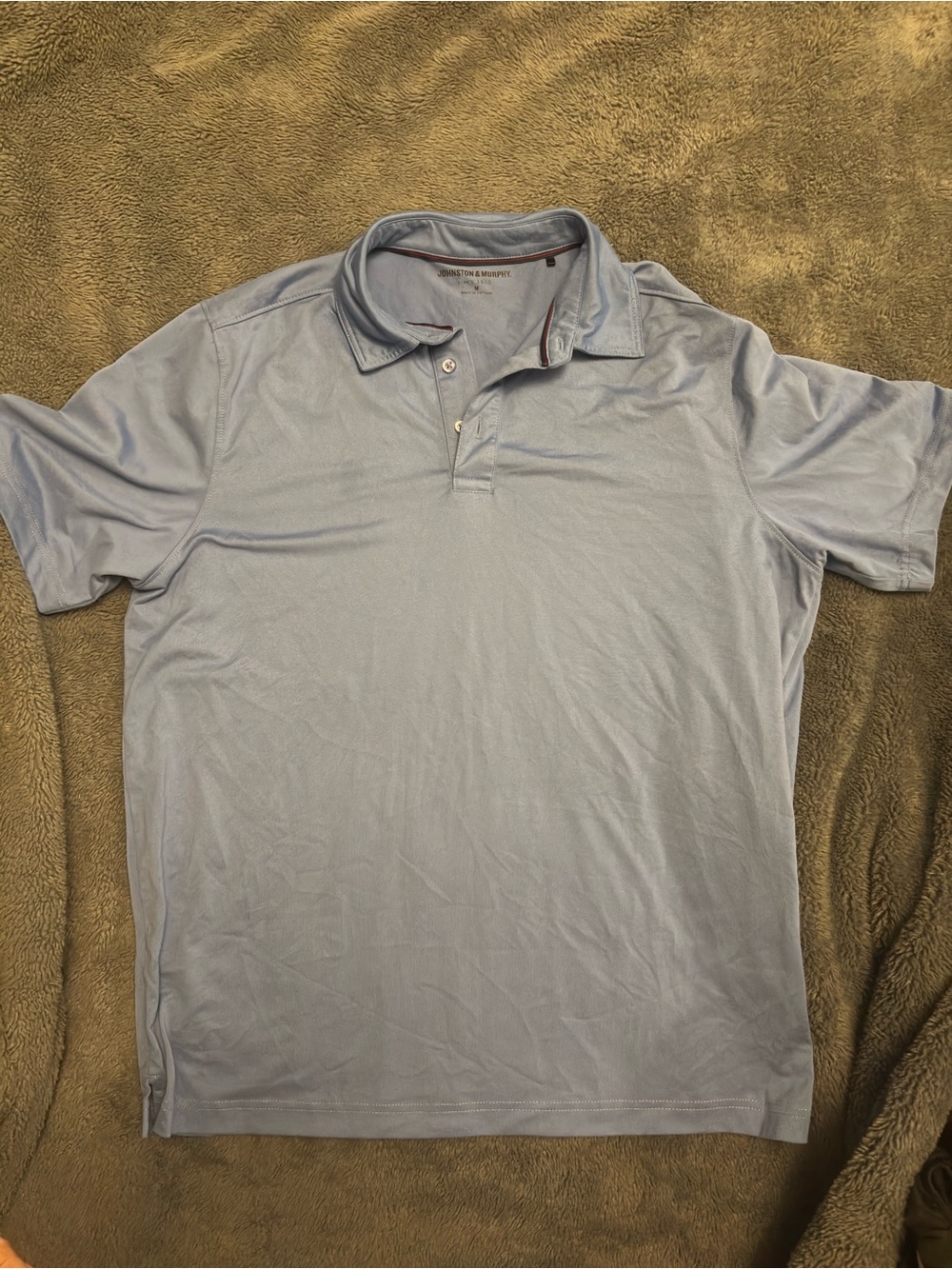 Light Blue Men's Polo Shirt - Classic Short Sleeve Collared Tee